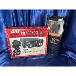 VTG Realistic 40 Channel CB Radio Transceiver TRC-421A & K40 CB Antenna